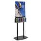 Acrylic Poster Stand - Black Two 5 Pocket Attachments