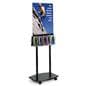 Poster Display Fixture - With Roller Wheels Two 5 Pocket Attachments