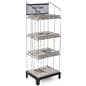 Wire Newspaper Floor Rack - 3 Removeable Shelves