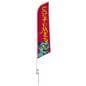 Halloween feather COSTUMES flag with zombie artwork