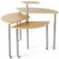 Maple Rotating Retail Display Table Made of Melamine & Aluminum