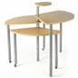 Maple Rotating Retail Display Table Moves Easily