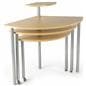 Maple Rotating Retail Display Table with Nesting Layers