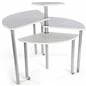 White Rotating Retail Display Table is Nesting