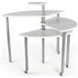 White Rotating Retail Display Table for Merchandise