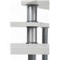 White Rotating Retail Display Table, Melamine & Aluminum Construction