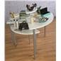 White Rotating Retail Display Table for Boutiques
