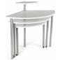 White Rotating Retail Display Table with Multiple Layers