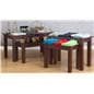 Cherry Wood Nesting Tables in a Retail Store
