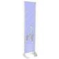 16" x 72" Gray Permanent Banner Stand for Outdoor Use