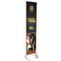 18" x 72" Gray Permanent Banner Stand w/ Single Sided Graphic & Powder Coated Exterior
