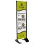 20” x 72” Black Permanent Banner Stand with Single Sided Graphic for Parking Areas