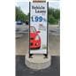 24” x 72” Black Permanent Banner Stand without Graphic for Outdoor Marketing