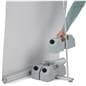 Weighted outdoor banner stand with three weight containers