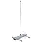 Wide outdoor double-sided banner stand with spring tension pole