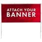 In-ground banner frame for grommet banners