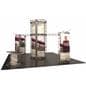 Portable truss trade show booth kit with full color front counter