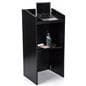 Portable folding podium with storage shelf