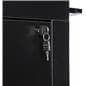 School podium on wheels with locking cabinet