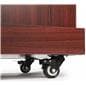 Lecture podium with cabinet and locking wheels