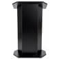 Black economy pulpit with shelf