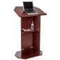 Wood affordable lectern with storage shelf