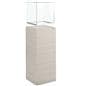 Glass-top pedestal display case with lift off top