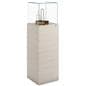 Glass-top pedestal display case with tempered glass