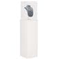 White display pedestal with white laminated melamine base