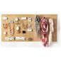 MDF pegboard retail display with included mounting hardware