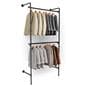 Wall mounted retail clothing racks with outerwear