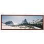 Wooden panoramic photo frame with wall mounting placement style 