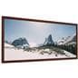 Wooden panoramic photo frame measures 40 inches wide by 13.5 inches tall 