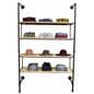 Industrial Pipe Shelving Wall Unit Displaying Folded Clothes