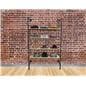 Multi-Tiered Industrial Pipe Shelving Wall Unit