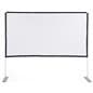 Outdoor movie projector screen with 100" diagonal viewing display 