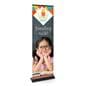 Premium wide base retractable banner stand for floorstanding placement