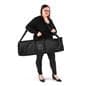 Premium wide base retractable banner stand with black carry tote