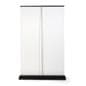Premium wide base retractable banner stand with collapsible design 