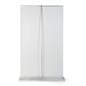Premium wide base retractable banner stand with collapsible design
