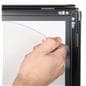 Outdoor sign includes a PVC protective lens to protect the graphics