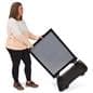 Portable sidewalk sign with wheels for portability