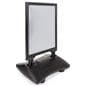 Portable black sidewalk sign for outdoor use