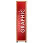 Insert your own graphic in this floor standing 11 x 48 snap frame 
