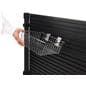 Slatwall basket with overall width of 12 inches