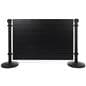 Slatwall merchandiser with two stanchions 