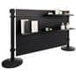 Slatwall shelf compatible with leading slatwalls