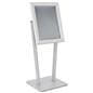 Modern V-Shape stand  in matte silver finish