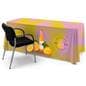Custom table covers with finished edges and stitched hem