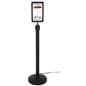 Floor standing digital sign stanchion with a 13.3 inch LCD screen 